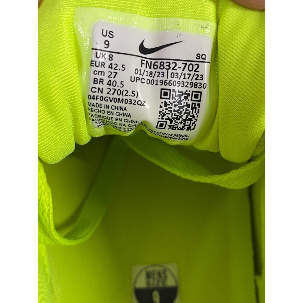 Nike Air Max 1 Sneakers Mens 9 Volt Neon Yellow FN6832-702 Topographic Pattern - Picture 7 of 7